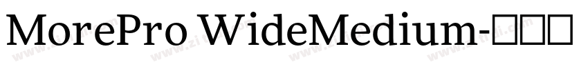 MorePro WideMedium字体转换